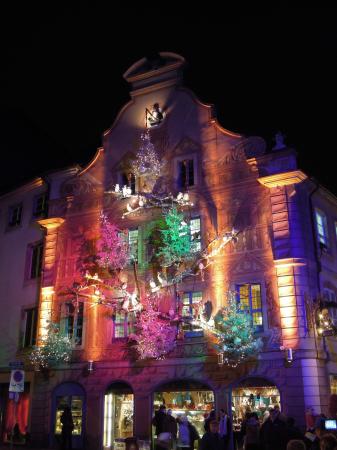 Maison illuminée à Strasbourg