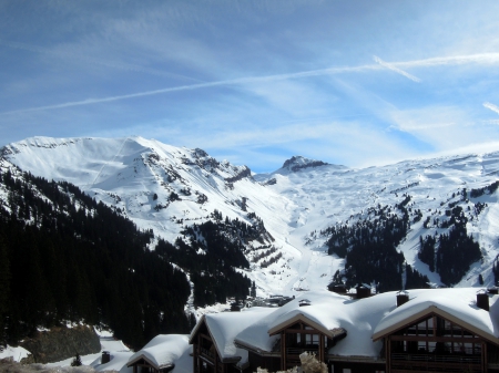 Flaine vue de la route du départ