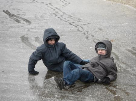 Chutes sur la glace