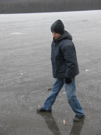 Benjamin sur le lac des vieilles forges