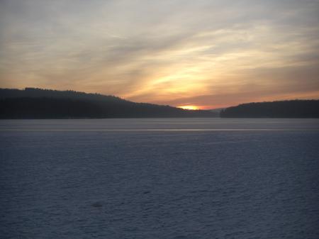 Coucher de soleil sur le lac