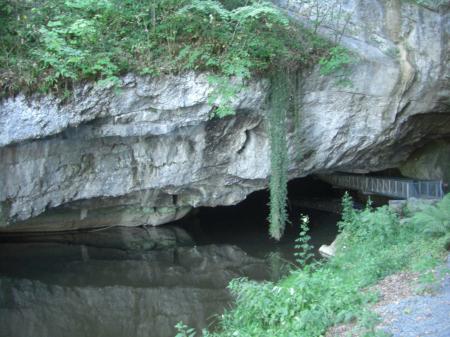 La Lesse sort de la grotte