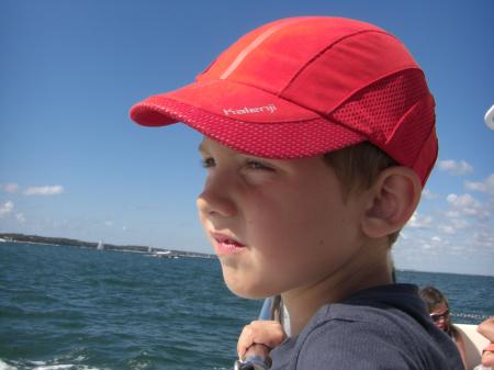 Thibaut sur le bateau