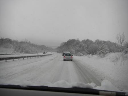 Autoroute blanche à la sortie de Charleville