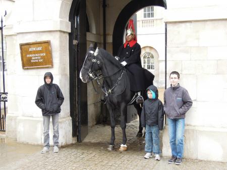 Horse Guard devant la bâtiment de la garde