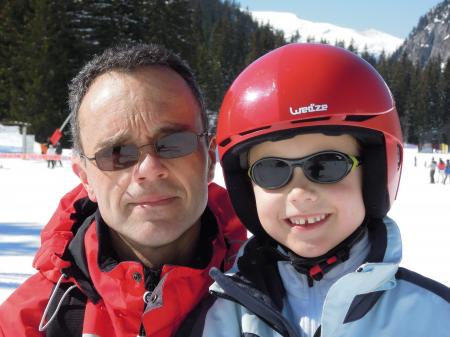 Thibaut avec son papa préféré