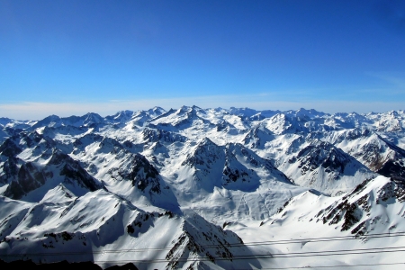 Vue du Pic du Midi sur la chaîne des Pyrénées