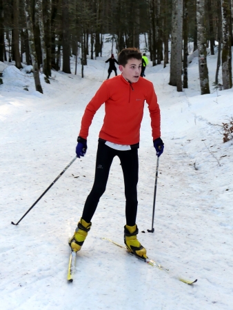 Thibaut skis aux pieds