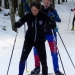 Catherine skis aux pieds