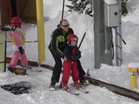 Avec Eric, son perchman préféré